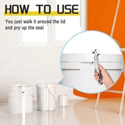 Aluminum Bucket Opener 5 Gallon Pail Opener Silver Buckets Lid Wrench Metal Can Opener Lid Remover Tool For Home Industrial Use (1 Piece), 21 Cm -Peugeot Shop 41fVPF3ZtEL