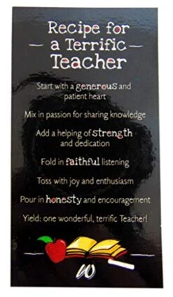 Teacher Spoon Set Measuring Spoons With Recipe Card Engraved Kitchen Accessory Present Gift Boxed -Peugeot Shop 41fWFwLGX4L