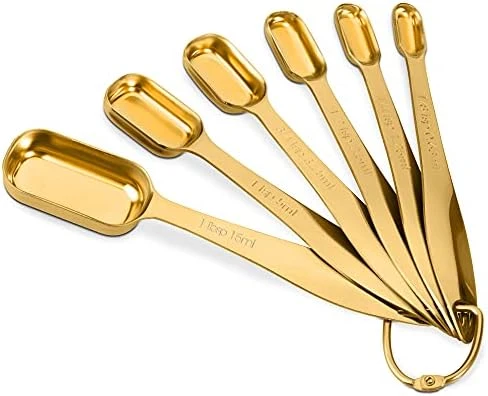 13-piece Measuring Cups And Spoons Set, 18/8 Stainless Steel Heavy Duty Ergonomic Handle With Ring Connector, Silver 12 13-piece Measuring Cups And Spoons Set, 18/8 Stainless Steel Heavy Duty Ergonomic Handle With Ring Connector, Silver - Image 12