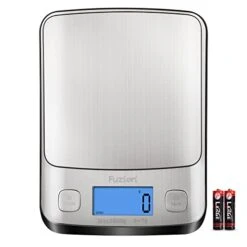 Kitchen Scale, 11lb Food Scales Digital Weight Grams And Oz, LCD Backlit Display, Stainless Steel Digital Scale With Tare & Auto Off For Baking And Cooking, Batteries Included