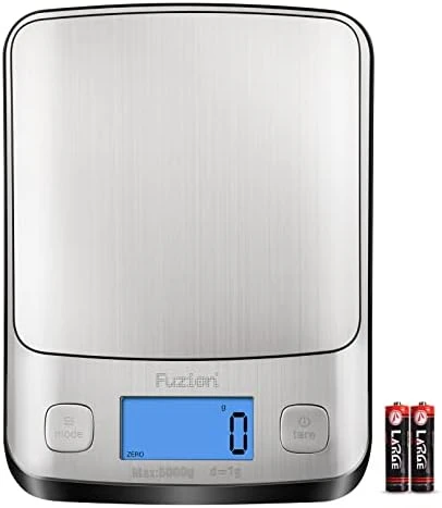 Kitchen Scale, 11lb Food Scales Digital Weight Grams And Oz, LCD Backlit Display, Stainless Steel Digital Scale With Tare & Auto Off For Baking And Cooking, Batteries Included 5 Kitchen Scale, 11lb Food Scales Digital Weight Grams And Oz, LCD Backlit Display, Stainless Steel Digital Scale With Tare & Auto Off For Baking And Cooking, Batteries Included - Image 5