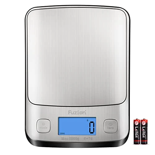 Kitchen Scale, 11lb Food Scales Digital Weight Grams And Oz, LCD Backlit Display, Stainless Steel Digital Scale With Tare & Auto Off For Baking And Cooking, Batteries Included 1 Kitchen Scale, 11lb Food Scales Digital Weight Grams And Oz, LCD Backlit Display, Stainless Steel Digital Scale With Tare & Auto Off For Baking And Cooking, Batteries Included