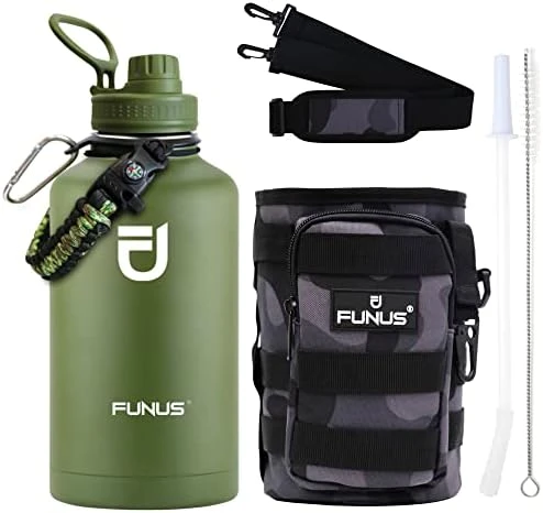 64oz Insulated Water Bottle (2 Lids) 64 Oz Vacuum Stainless Steel Water Bottle With Handle Flip Top Lid And Paracord BPA Free Metal Water Jug Sports Outdoor Camping 12 64oz Insulated Water Bottle (2 Lids) 64 Oz Vacuum Stainless Steel Water Bottle With Handle Flip Top Lid And Paracord BPA Free Metal Water Jug Sports Outdoor Camping - Image 12