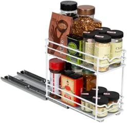 HOLDN’ STORAGE Spice Rack Organizer For Cabinet, Heavy Duty - Pull Out Spice Rack 5 Year Warranty- 6-1/2"Wx10-3/8 Dx8-7/8 H Requires A 6.9” Cabinet Opening -Peugeot Shop 41fvfXmvL. AC