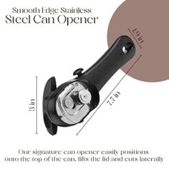 - Safe Cut Stainless Steel Ergonomic Can Opener, Manual | Smooth Edge Stainless Steel Can Opener Perfect For Home Chefs And Restauraunts 8 - Safe Cut Stainless Steel Ergonomic Can Opener, Manual | Smooth Edge Stainless Steel Can Opener Perfect For Home Chefs And Restauraunts -Peugeot Shop 41g0hLZwqXL