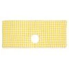 Cackleberry Home Gingham Check Terrycloth Kitchen Sink Faucet Drip Catcher Water Splash Guard Absorbent Countertop Mat, 24 X 6.5 Inches (Lemon Yellow)