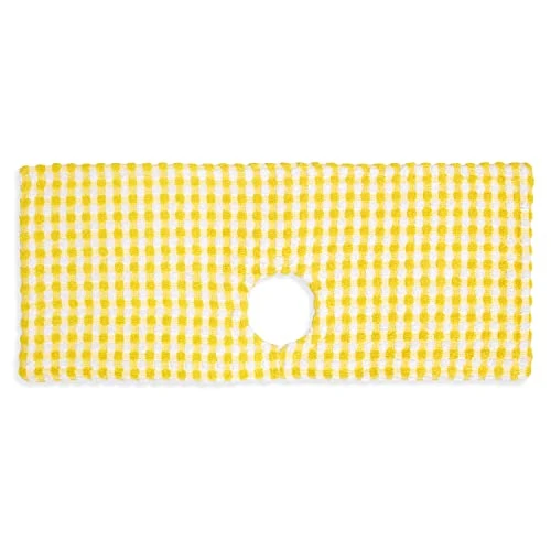 Cackleberry Home Gingham Check Terrycloth Kitchen Sink Faucet Drip Catcher Water Splash Guard Absorbent Countertop Mat, 24 X 6.5 Inches (Lemon Yellow) 1 Cackleberry Home Gingham Check Terrycloth Kitchen Sink Faucet Drip Catcher Water Splash Guard Absorbent Countertop Mat, 24 X 6.5 Inches (Lemon Yellow)