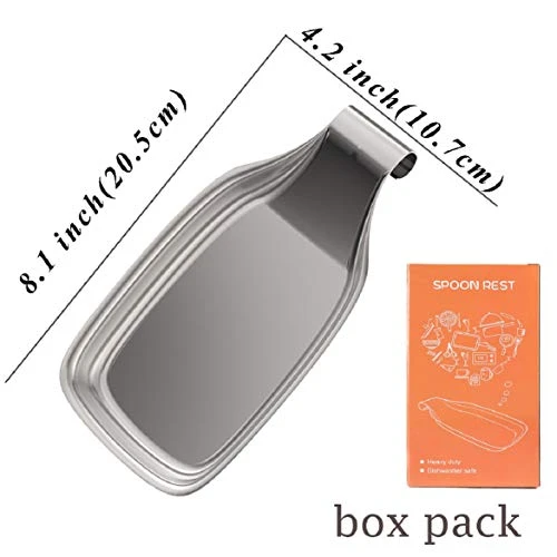 Spoon Rest For Stove Top, Amytalk 8 X 4 Inch Large Stainless Steel Spoon Rest Heavy Duty Holder For Kitchen, Spatula Ladle, Brush And Other Cooking Utensils 6 Spoon Rest For Stove Top, Amytalk 8 X 4 Inch Large Stainless Steel Spoon Rest Heavy Duty Holder For Kitchen, Spatula Ladle, Brush And Other Cooking Utensils - Image 6