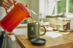 Hydro Flask 12 Oz Travel Coffee Mug - Stainless Steel & Vacuum Insulated - Press-In Lid - Pacific