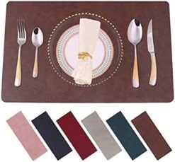 Placemats,Placemats For Dining Table Set Of 6,11.8" X 17"Eco-Friendly Faux Leather Place Mats,Washable Table Mats,Heat-Resistant For Dining Table Decor (Grey, 6) 27 Placemats,Placemats For Dining Table Set Of 6,11.8" X 17"Eco-Friendly Faux Leather Place Mats,Washable Table Mats,Heat-Resistant For Dining Table Decor (Grey, 6) -Peugeot Shop 41gLOSiWQL. AC