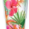 Tervis Tropical Hibiscus Photo Made In USA Double Walled Insulated Tumbler Travel Cup Keeps Drinks Cold & Hot, 24oz, Clear