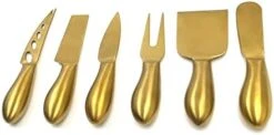 Atte Gold Cheese Knife Set For Platter Accessories - Stainless Steel 6 Piece Charcuterie Board Utensils - Brass Cheese Butter Spreader Knife Fork Cutter Slicer - Housewarming Christmas Gift 15 Atte Gold Cheese Knife Set For Platter Accessories - Stainless Steel 6 Piece Charcuterie Board Utensils - Brass Cheese Butter Spreader Knife Fork Cutter Slicer - Housewarming Christmas Gift -Peugeot Shop 41gQD36zneL. AC