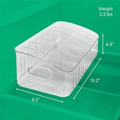 FreezeUp Freezer Bin 15", Fridge Organizer With Storage, BPA-Free Food-Safe Container -Peugeot Shop 41gT1mB0ndS