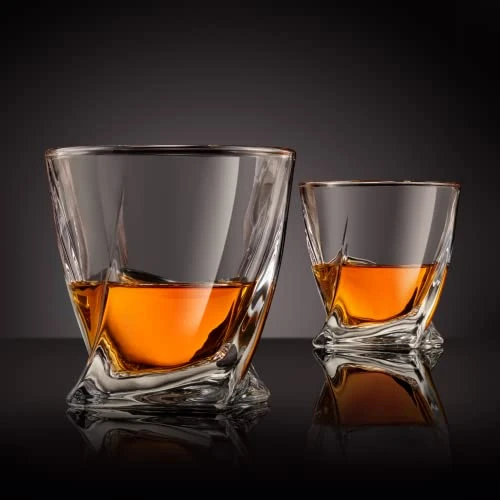 ENERO Crystal Whiskey Glasses, Set Of 4 Rocks Glasses In Satin-Lined Gift Box - 10 Oz Old Fashioned Lowball Bar Tumblers For Drinking Bourbon, Scotch Whisky, Cocktails, Cognac 4 ENERO Crystal Whiskey Glasses, Set Of 4 Rocks Glasses In Satin-Lined Gift Box - 10 Oz Old Fashioned Lowball Bar Tumblers For Drinking Bourbon, Scotch Whisky, Cocktails, Cognac - Image 4