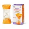 Hand2mind Orange Jumbo Sand Timers, 5 Minute Sand Timer, Hourglass Sand Timer With Soft Rubber End Caps Offers Quiet Pausing, Classroom Sand Timers For Kids, Teeth Brushing And Game Timer (Set Of 1)