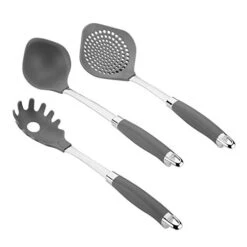 Gadgets Utensil Kitchen Pasta Cooking Tools Set, 3 Piece, Graphite Gray