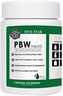 PBW Tablets - 2.5 G(1 Tablet Per 32 Oz. Of Water) 30 Ct - Bottle, Growler, Keg Cleaner -Peugeot Shop 41ghLCN1QkL. AC