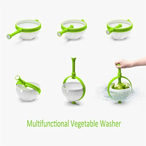 TYYLDZ Salad Spinner Kitchen Vegetable Dryer Cleaner Centrifugal Dehydrating Drain Basket 4 TYYLDZ Salad Spinner Kitchen Vegetable Dryer Cleaner Centrifugal Dehydrating Drain Basket - Image 4