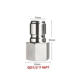 2Pcs Stainless Steel Female Quick Disconnect FPT 1/2" Homebrew Fitting Connector Homebrewing By ProMaker (FPT Male) 7 2Pcs Stainless Steel Female Quick Disconnect FPT 1/2" Homebrew Fitting Connector Homebrewing By ProMaker (FPT Male) -Peugeot Shop 41grToSAWxL
