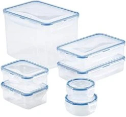 Lock & Lock OcknLock Easy Essential Storage Set/Food Containers Airtight Bins/BPA-Free/Dishwasher Safe, 38 Piece, Clear -Peugeot Shop 41gvuyVtjL. AC