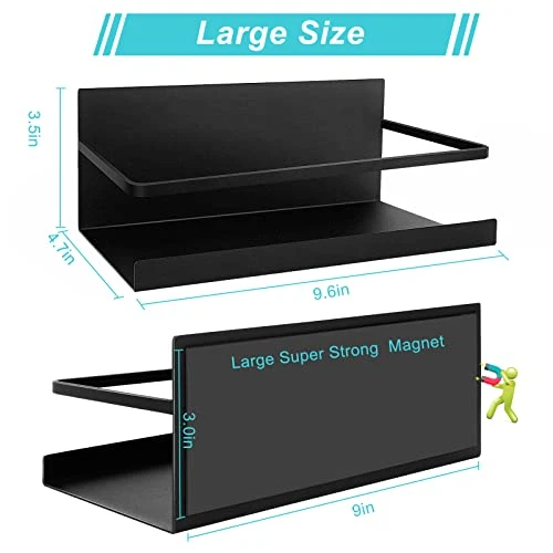 Feokely 2 Pack Magnetic Spice Rack, Premium Quality Magnetic Spice Rack For Refrigerator, Strong Magnetic Spice Rack For Holding Jars, Perfect Space Saving Magnetic Shelf 3 Feokely 2 Pack Magnetic Spice Rack, Premium Quality Magnetic Spice Rack For Refrigerator, Strong Magnetic Spice Rack For Holding Jars, Perfect Space Saving Magnetic Shelf - Image 3