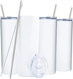 Kinny Tumblers With Lids And Straws (4 Pack) - 20 Oz Double Wall Insulated Slim Stainless Steel Silver Tumblers With Straw Cleaner | Reusable Travel Mug For Hot And Cold Beverages 26 Kinny Tumblers With Lids And Straws (4 Pack) - 20 Oz Double Wall Insulated Slim Stainless Steel Silver Tumblers With Straw Cleaner | Reusable Travel Mug For Hot And Cold Beverages -Peugeot Shop 41h0tpBlwgL. AC