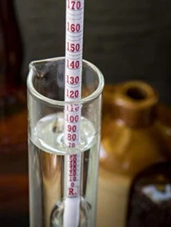 Hydrometer Alcohol Meter Test Kit: Distilled Alcohol American-Made 0-200 Proof Pro Series Traceable Alcoholmeter Tester Set With Glass Jar For Proofing Distilled Spirits - Made In America -Peugeot Shop 41h3DGekV5L