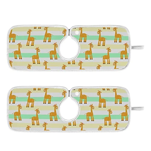 Kcldeci 2 Pack Faucet Mat Splash Guard For Kitchen Sink,Giraffes Safari Stripes 14x5 Inch Faucet Handle Drip Catcher Tray Absorbent Mat Fast Dry Mat For Kitchen, Bathroom 1 Kcldeci 2 Pack Faucet Mat Splash Guard For Kitchen Sink,Giraffes Safari Stripes 14x5 Inch Faucet Handle Drip Catcher Tray Absorbent Mat Fast Dry Mat For Kitchen, Bathroom