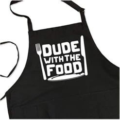 ApronMen, Dude With Food BBQ Grill Adjustable Apron For Men, One Size