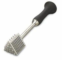 Amco Houseworks 4-in-1 Metal Meat Tenderiser Mallet, 23 Cm (9"), 4.5 X 4.5 X 26 Cm, Silver