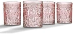 Jax Double Old Fashioned Beverage Glass Cup Pink - Set Of 4 -Peugeot Shop 41hBkNCFmFL. AC