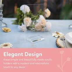 15 Pack 3" Large Clear Acrylic Sign Holders | Wedding Sign Holders |Table Numbers Display Stands | Acrylic Place Card Slot Stand - Acrylic Sign -Peugeot Shop 41hCwK6i28L