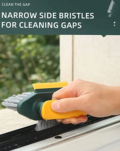 2-Piece Scrub Brushes With Squeegee, Bathroom Cleaning Brushes, V-Shape Stiff Bristles Hand Scrubbing Brush For Cleaning, Small Scrub Cleaning Brush For Shower Bathtub, Tile, Sink, Carpet, Bathroom 4 2-Piece Scrub Brushes With Squeegee, Bathroom Cleaning Brushes, V-Shape Stiff Bristles Hand Scrubbing Brush For Cleaning, Small Scrub Cleaning Brush For Shower Bathtub, Tile, Sink, Carpet, Bathroom - Image 4