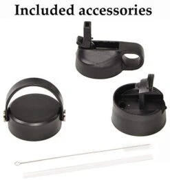 Double-Wall Vacuum Insulated Stainless Steel Water Bottle, 3 Caps Included, Wide Mouth And Standard Mouth, Multiple Colors And Sizes -Peugeot Shop 41hXFow7UVL