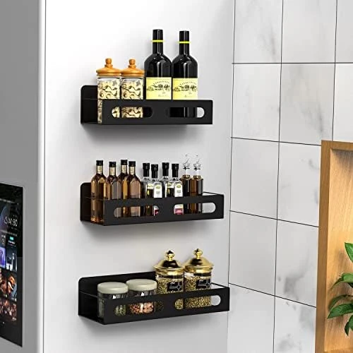 SPPDAG Magnetic Spice Rack, 4 Pack Kitchen Organization Fridge Condiment Rack, Super Strong Magnetic Shelf For Refrigerator 6 SPPDAG Magnetic Spice Rack, 4 Pack Kitchen Organization Fridge Condiment Rack, Super Strong Magnetic Shelf For Refrigerator - Image 6