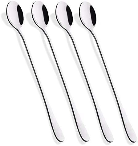 Iware 9-Inch Long Handle Iced Tea Spoon, Coffee Spoon, Ice Cream Spoon, Stainless Steel Cocktail Stirring Spoons, Set Of 4 7 Iware 9-Inch Long Handle Iced Tea Spoon, Coffee Spoon, Ice Cream Spoon, Stainless Steel Cocktail Stirring Spoons, Set Of 4 - Image 7