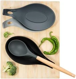 INeibo Silicone Spoon Rest, Pack Of 4-BPA Free Flexible Silicone Kitchen Utensil Rest Ladle Spoon Holder For Stove Top – For Cooking Spatula, Ladle, Brush, Risotto -Peugeot Shop 41hi1hn1V9L. AC