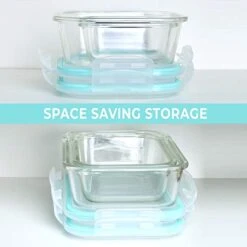 [20 Piece] Glass Food Storage Containers Set With Snap Lock Lids - Safe For Microwave, Oven, Dishwasher, Freezer - BPA Free - Airtight & Leakproof -Peugeot Shop 41hmzGfLM6L