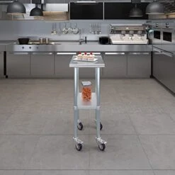 24" X 15" Stainless Steel Work Table With Casters | Heavy Duty Metal Utility Table On Wheels | Kitchen Island Cart 19 24" X 15" Stainless Steel Work Table With Casters | Heavy Duty Metal Utility Table On Wheels | Kitchen Island Cart -Peugeot Shop 41hozY8JdkL
