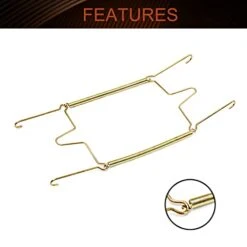 Plate Hanger 10" U Type Stainless Steel Plate Hangers Invisible Wall Hooks For Walls Compatible Decorative Plates Hooks Dish Display Holder Golden 2PCS -Peugeot Shop 41hsswEMKvL