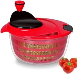 Ourokhome Salad Spinner Lettuce Dryer, Rotary Veggie Washer With Compact Bowl And Colander, Easy To Clean, Wash, Dry Vegetables, Fruits, Lettuce, Greens, Lockable Lid, 4L, White 20 Ourokhome Salad Spinner Lettuce Dryer, Rotary Veggie Washer With Compact Bowl And Colander, Easy To Clean, Wash, Dry Vegetables, Fruits, Lettuce, Greens, Lockable Lid, 4L, White -Peugeot Shop 41hualZ7hYL. AC