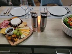 Ggels Rechargeable Electric Salt And Pepper Grinder Set, Spice Mill, Gravity Activated With White Light, Adjustable Coarseness, Stainless Steel, And Magnetic Cable & USB Port Protection -Peugeot Shop 41hwHMfLj4L