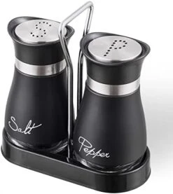 Salt And Pepper Shakers Set, Stainless Steel With Glass Bottle For Table, RV, Camp, BBQ, Set Of 2, Sliver -Peugeot Shop 41i6r7GlzXL. AC