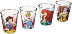 Silver Buffalo 4-Pack Mini Glass Set, 4 Count (Pack Of 1), Disney Princesses Portrait -Peugeot Shop 41i9Y6 LjyL. AC