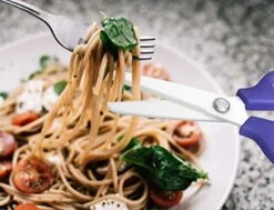 Baby Food Scissors, Portable Ceramic Shears For Kitchen, Classrom, Craft, Pet Care, Pizza, Vegetable, Safety Food Scissors For Baby Toddler, With Cover (Purple) -Peugeot Shop 41iBJNm96XL