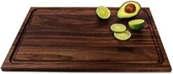 Large Edge Grain Walnut Cutting Board With Juice Groove By Kurouto -17x11 - Made In USA -Peugeot Shop 41iDCNHsfML. AC