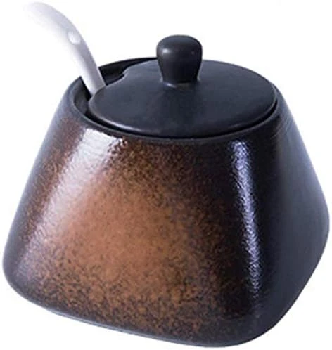 Zaizai Vintage Ceramic Spice Jar With Lid Spoon,Porcelain Sugar Bowl, Chili Pot,Home Kitchen Seasoning Jar,Seasoning Box For Kitchen Restaurant-A 7 Zaizai Vintage Ceramic Spice Jar With Lid Spoon,Porcelain Sugar Bowl, Chili Pot,Home Kitchen Seasoning Jar,Seasoning Box For Kitchen Restaurant-A - Image 7