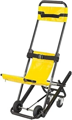 BMINK Manual Stair Chair, Portable Folding Stair Chair Evacuation Chair With Bracket Stair Chair Ambulance Firefighter Evacuation Medical Lift Stair Chair