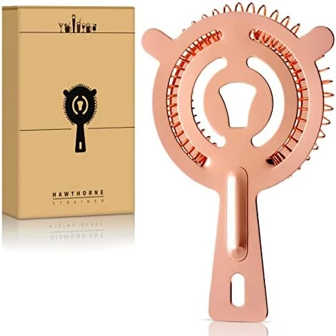 Hawthorne Strainer - Stainless Steel Cocktail Strainer With High-Density Spring, Bartenders Tool - Drink Strainers For Boston Shakers & Mixing Glasses (Gold) 8 Hawthorne Strainer - Stainless Steel Cocktail Strainer With High-Density Spring, Bartenders Tool - Drink Strainers For Boston Shakers & Mixing Glasses (Gold) - Image 8