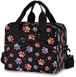 Insulated Lunch Bag Reusable Lunch Box Lunch Cooler Tote Bags Dog Paw Print Adult Durable Water-Resistant Lunch Boxes For Women & Men -Peugeot Shop 41iNOuTsOUS. AC